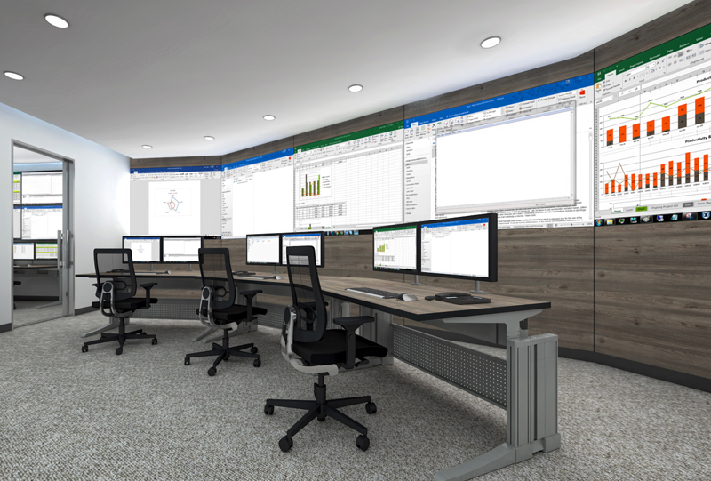 Elicon workstations in control room