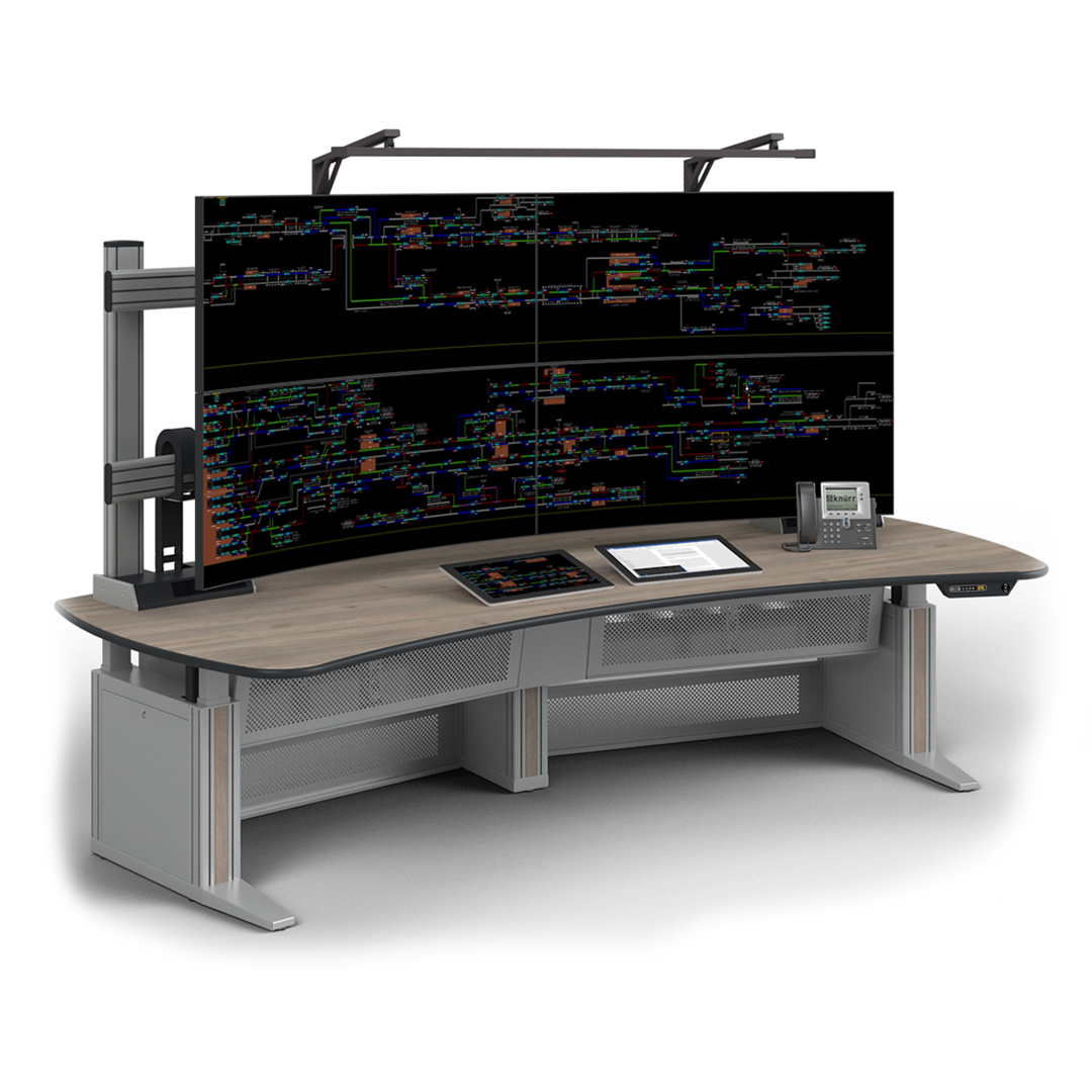 Vertiv Knuerr workstation with monitor wall