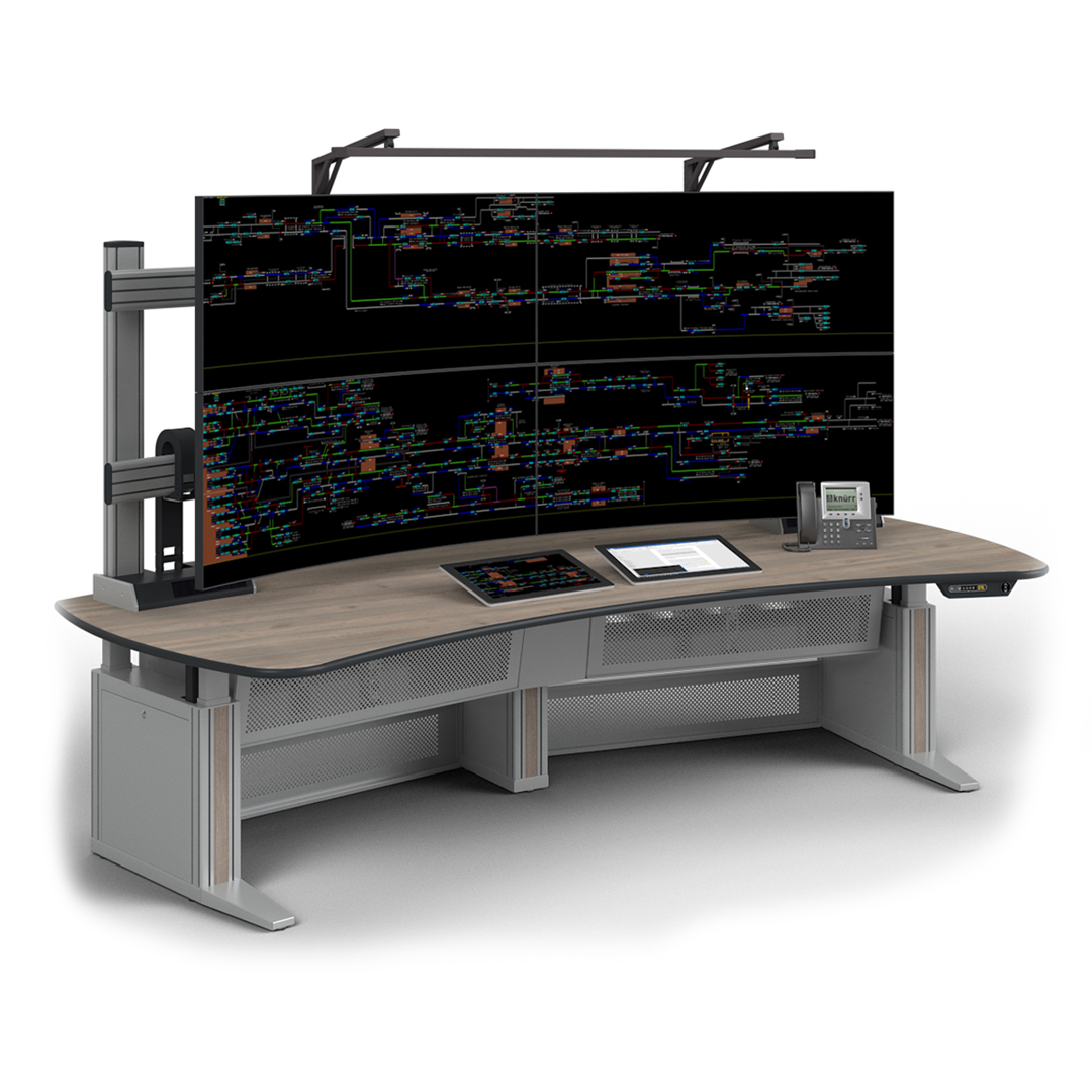 The Vertiv Knuerr Ergocon control console workstation