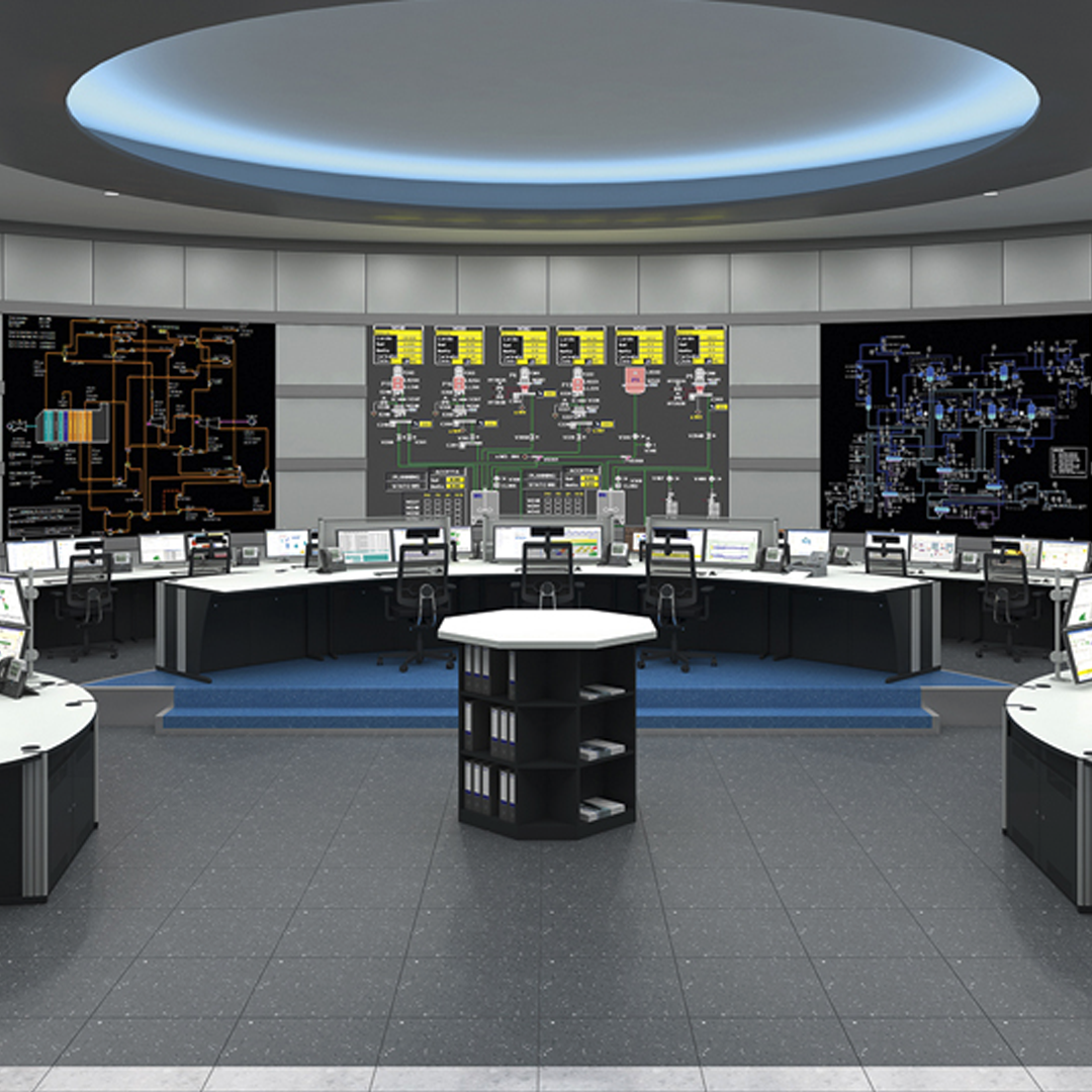 Dacobas Advanced Workstations in Large Control Room