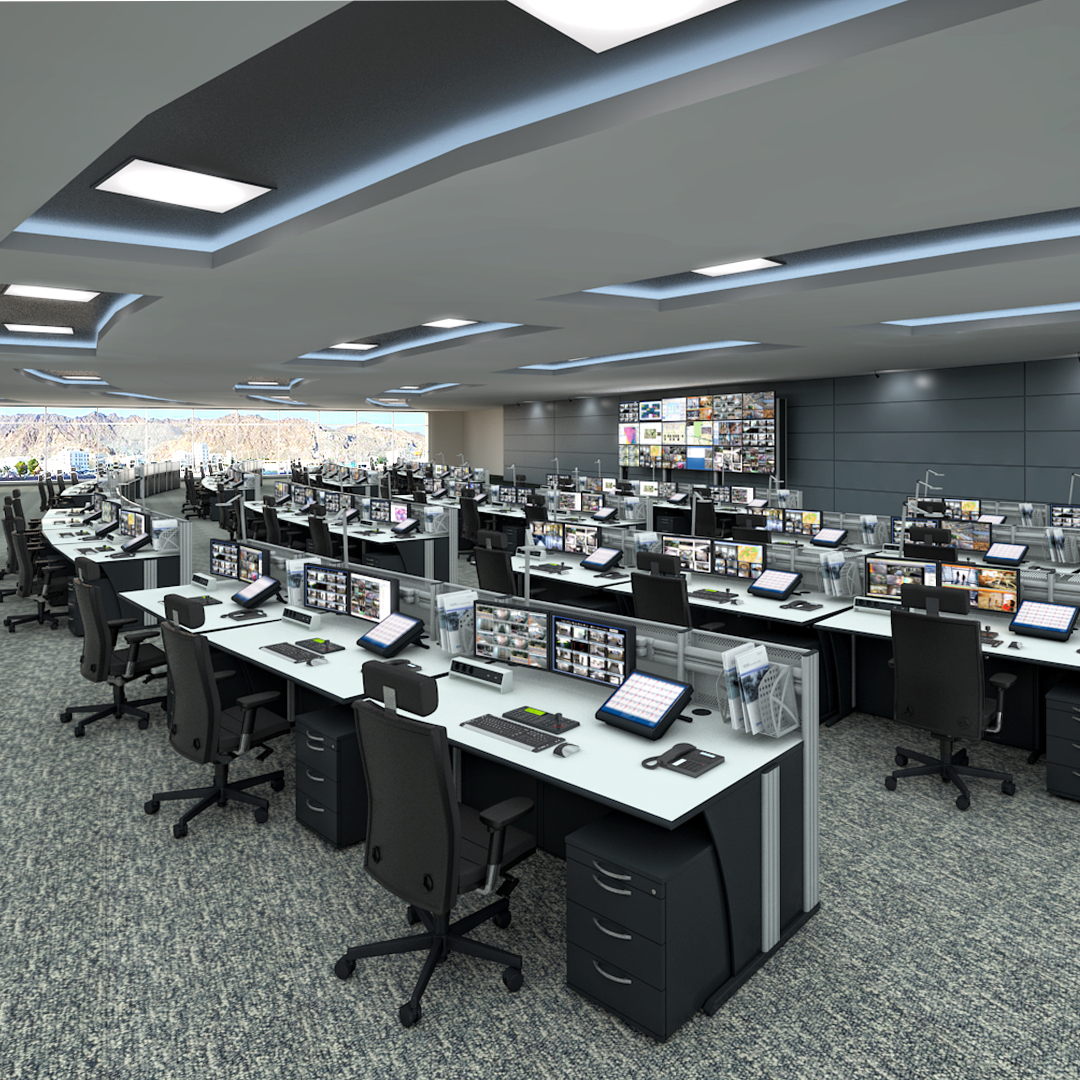 Large Numbers of Dacobas Advanced Workstations in Large Control Room