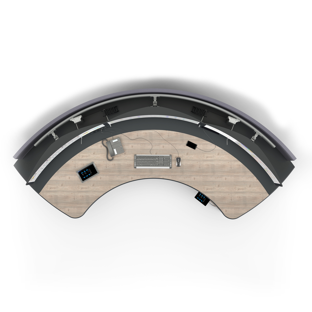 New Ergocon 120_HD_TopView SQUARE V3 Ergocon Circular Workstation 120