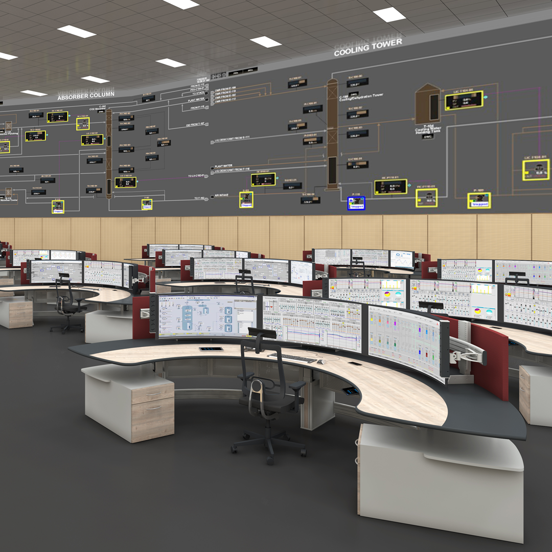 security control room consoles