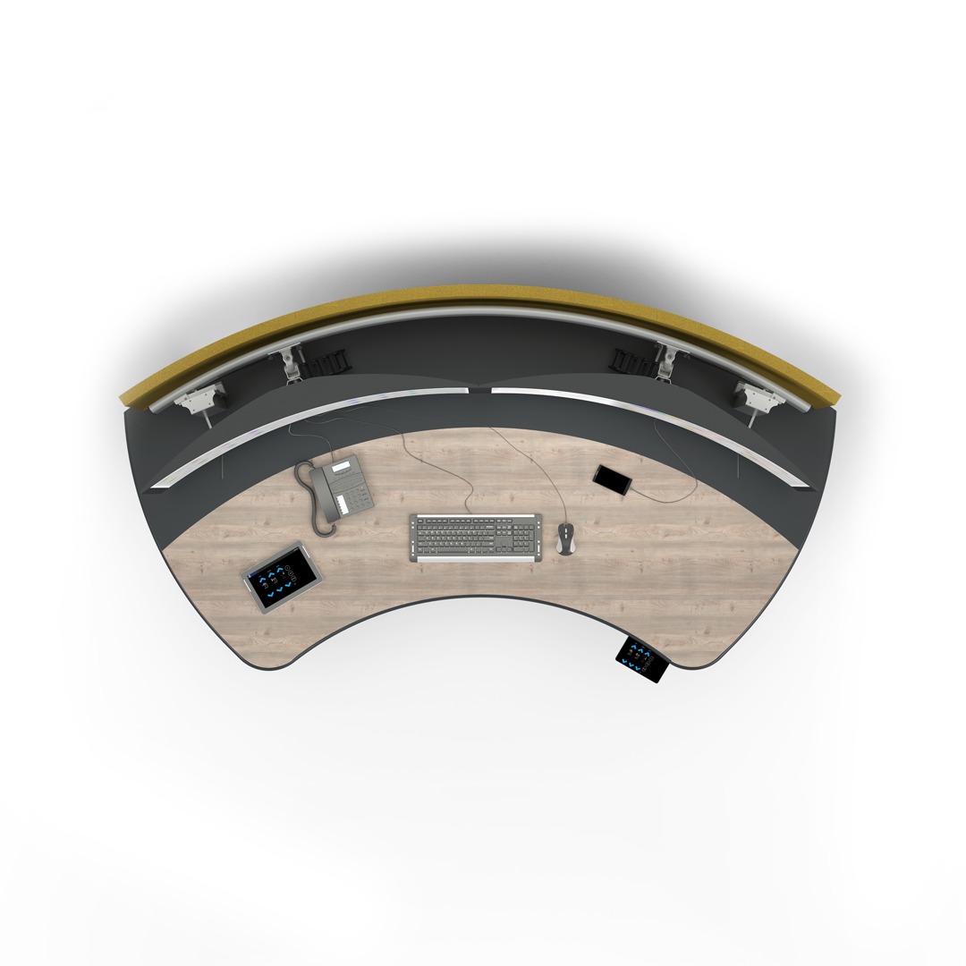 New Ergocon 90_HD_TopView SQUARE V2 Ergocon Circular Workstation 90